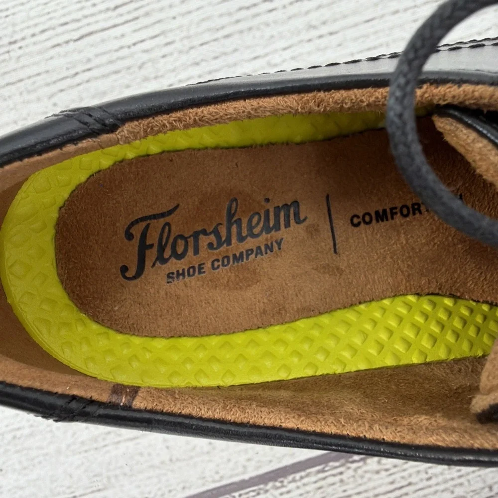 Florsheim Oxfords Mens 8.5 Black Leather Medfield Cap Toe Dress Shoes Career